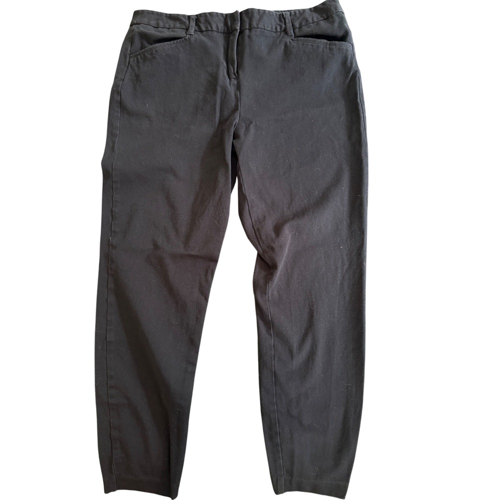 Maurices Womens Black Chino Ankle Pants Size 11/12 REG Solid Business Casual